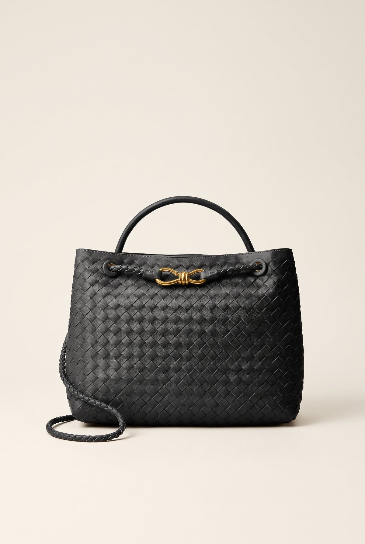 Lucia Woven Faux Leather Bag