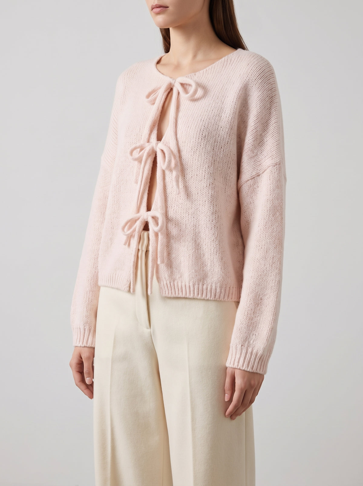 Kim Lightweight Knit Cardigan — Beige