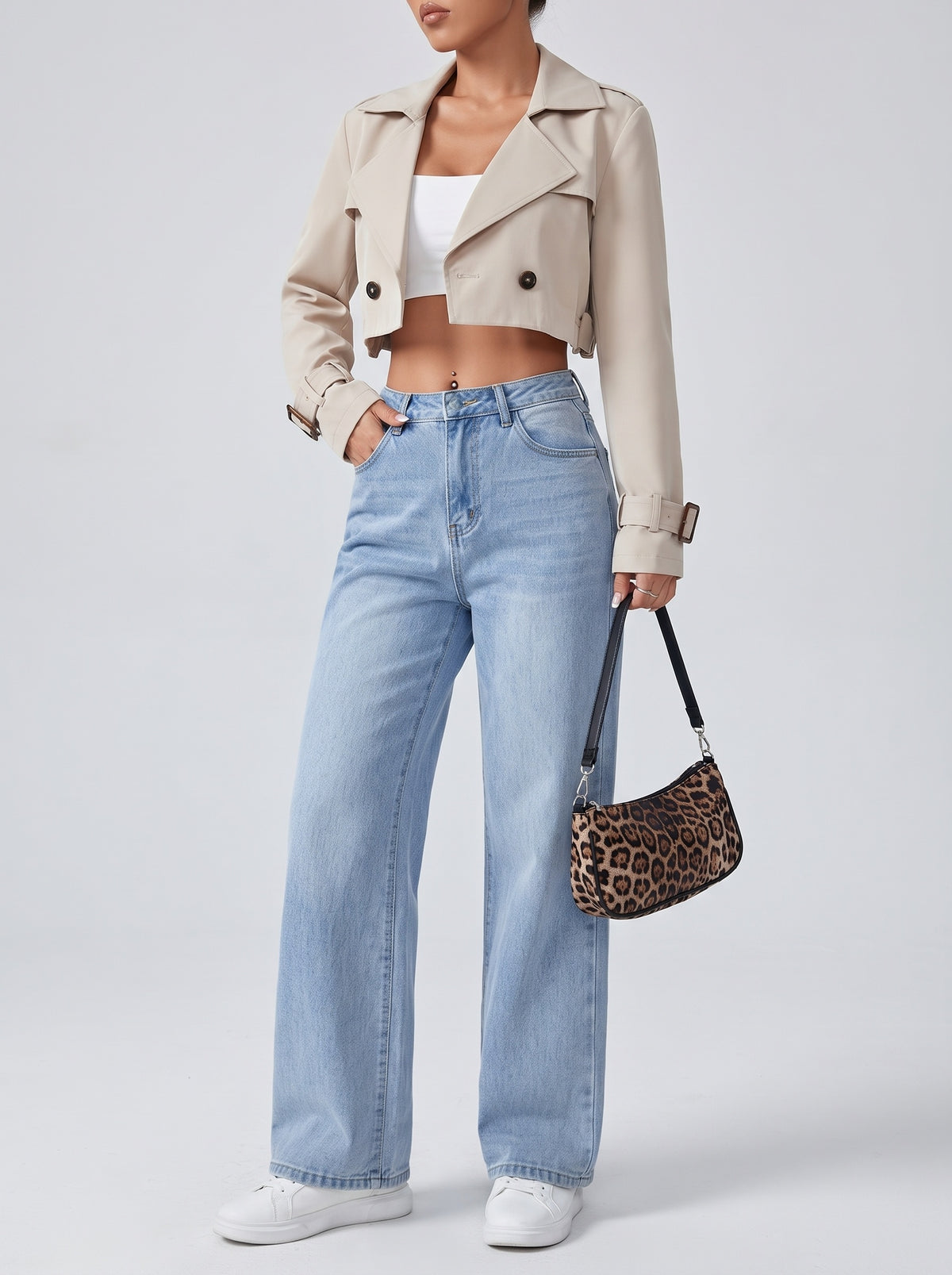 Gabrielle Vintage Short Trench Coat