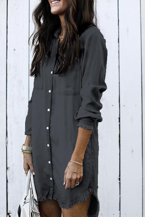 Robe Chemise Pardessus en Denim