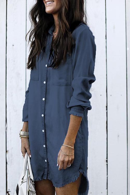 Robe Chemise Pardessus en Denim