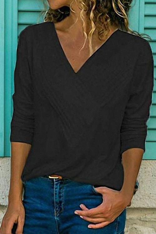 T-Shirt Basique Classique, Col en V