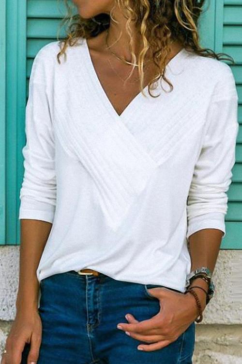 T-Shirt Basique Classique, Col en V