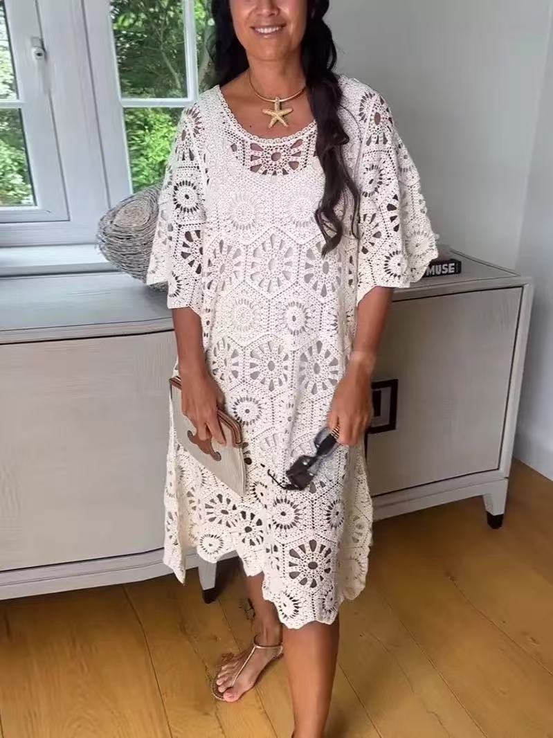 Robe Cache-Maillot Crochet Bohème