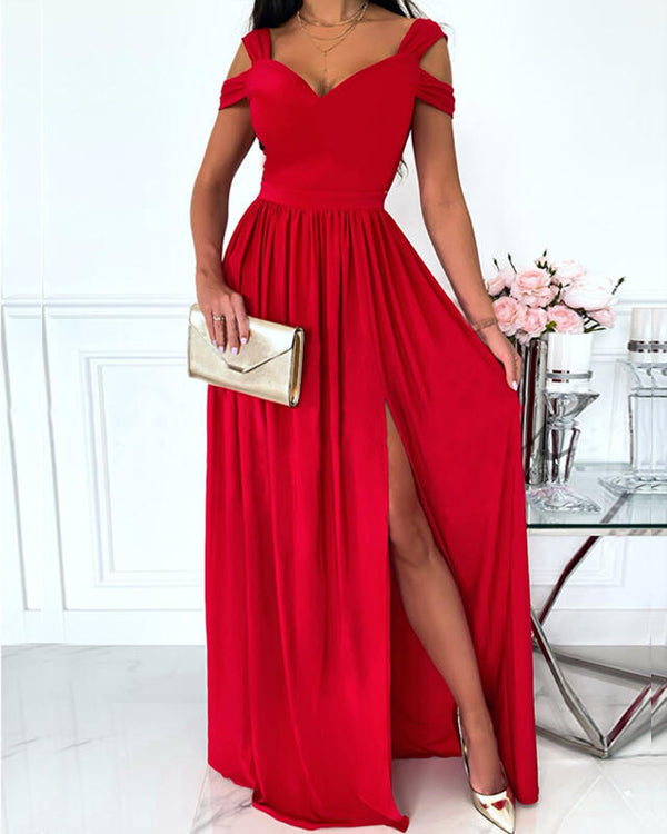 Robe de Soirée Longue, Épaule Asymétrique