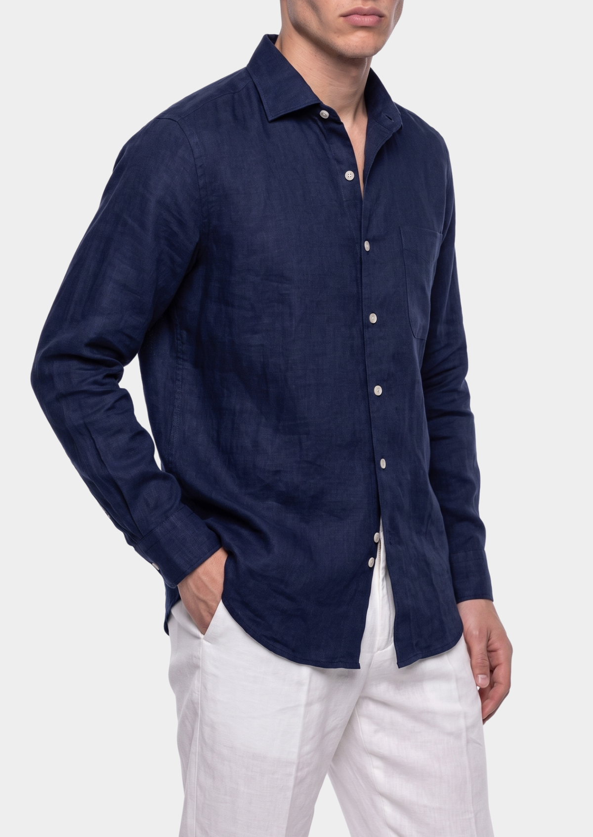Chemise côtière Amalfi bleu marine