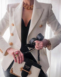 Tailleur Blazer Croisé Décontracté