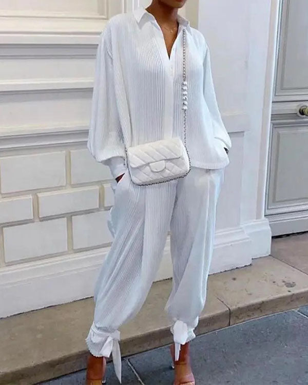 Ensemble Chemise Tendance et Pantalon, 2 Pièces