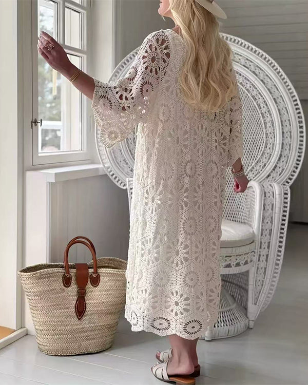 Robe Cache-Maillot Crochet Bohème