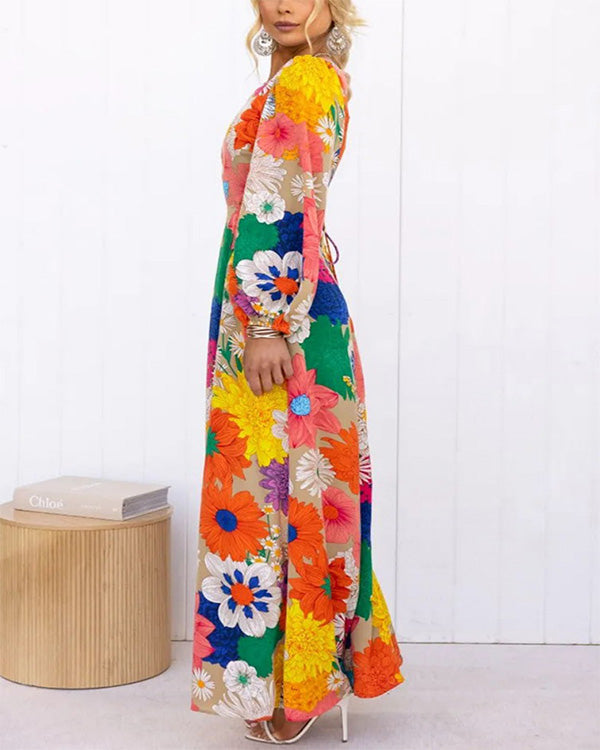 Robe Longue Ligne A Fleurie