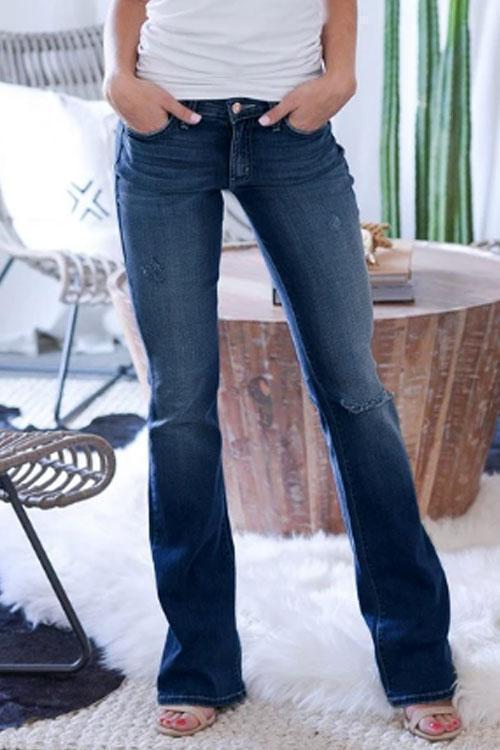 Jean Taille Basse Extensible Style 70's