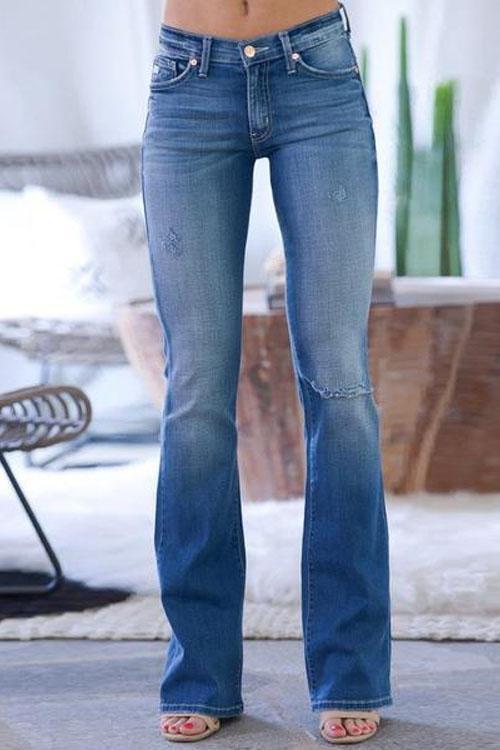 Jean Taille Basse Extensible Style 70's