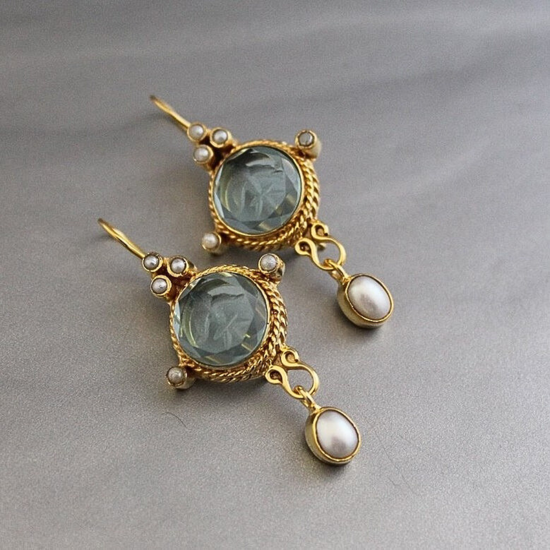 Merena · Boucles d'oreilles vintage en perles