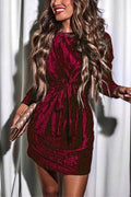 Robe Courte en Velours, Nœud Noué
