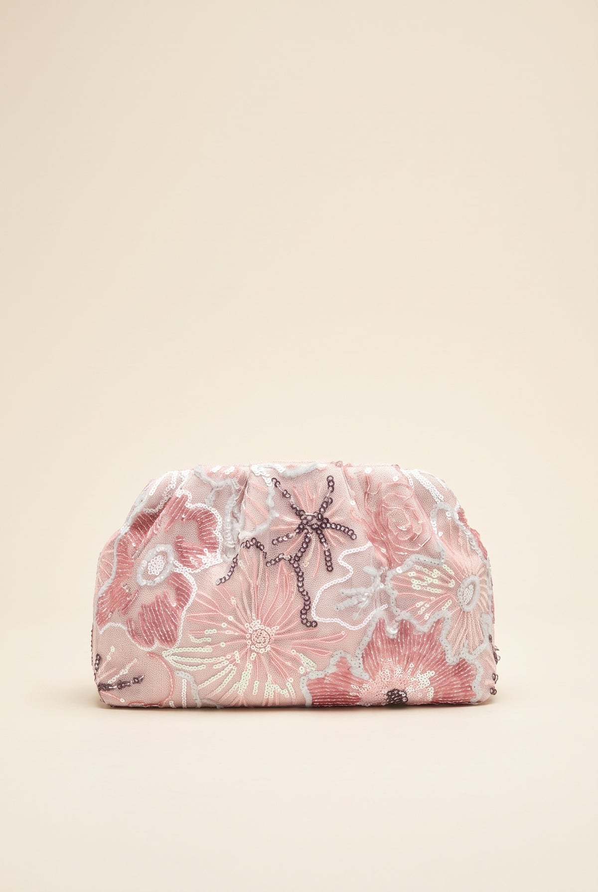 Pochette Sophia à sequins brodée de fleurs