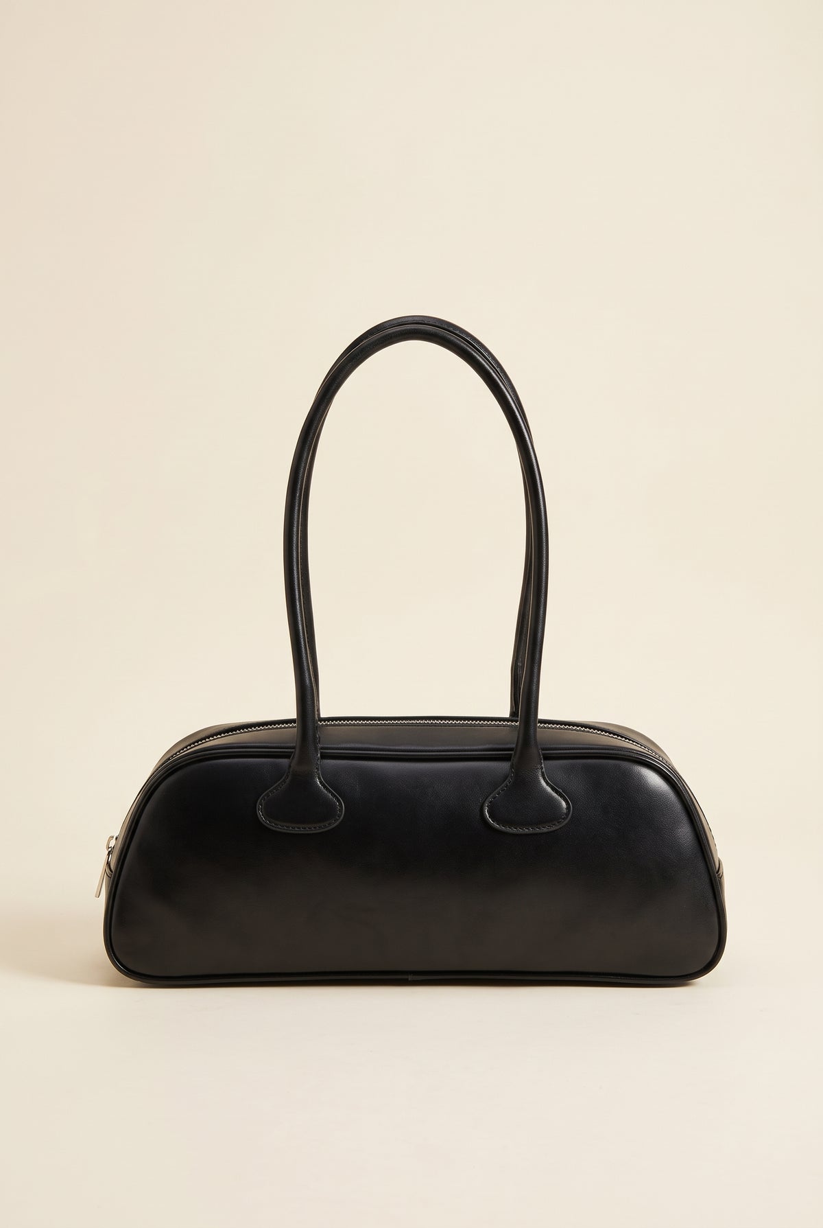 Sophia Long-Strap Shoulder Bag — Black