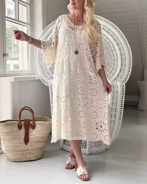 Robe Cache-Maillot Crochet Bohème