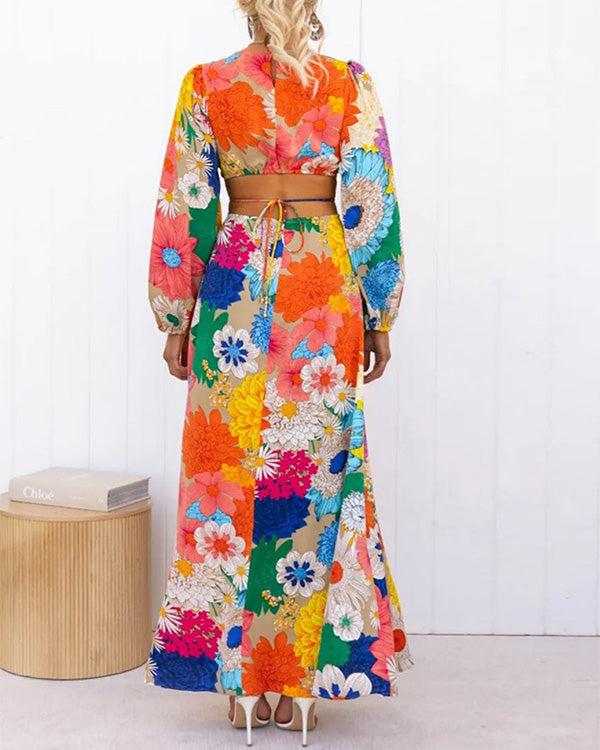 Robe Longue Ligne A Fleurie