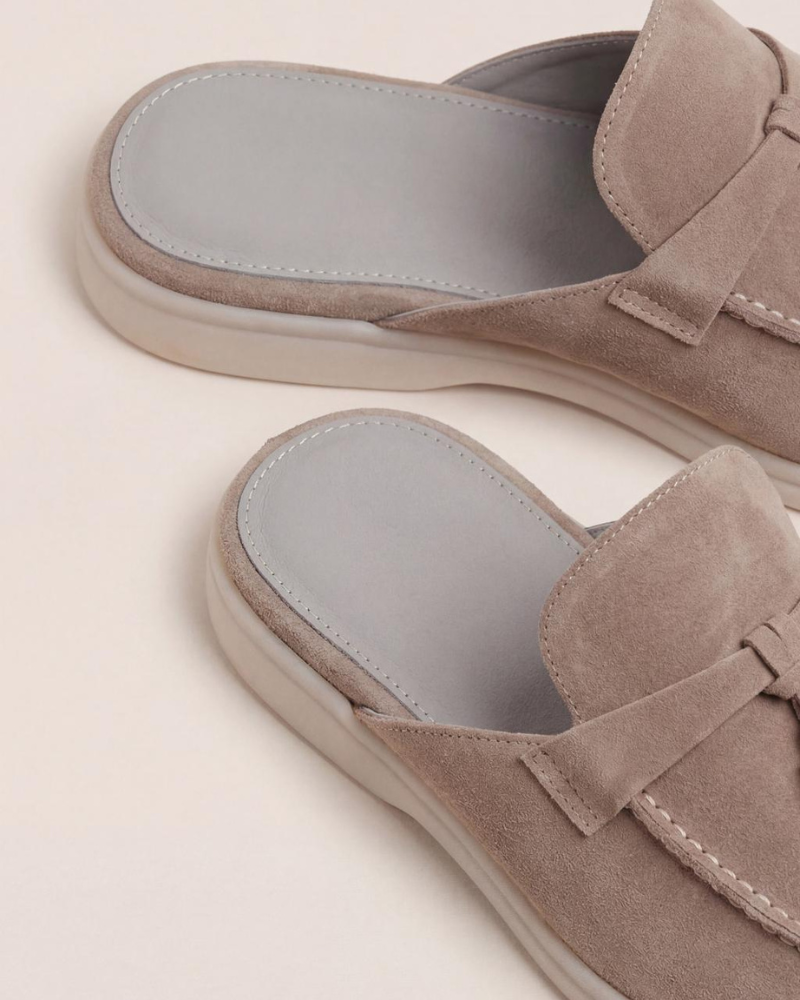 Mule Saint-Tropez beige — détail