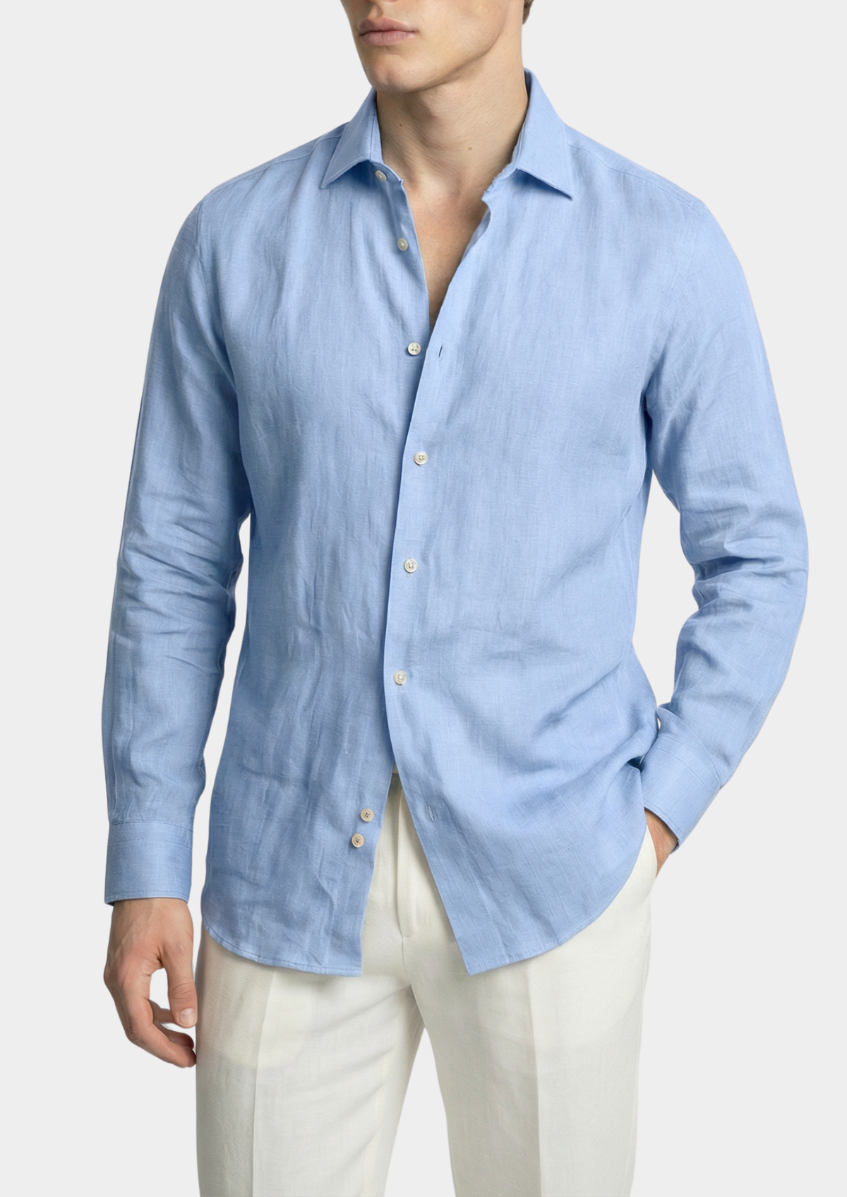 Chemise côtière Portofino bleu clair
