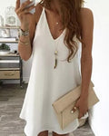 Robe Caraco en Mousseline, Col en V