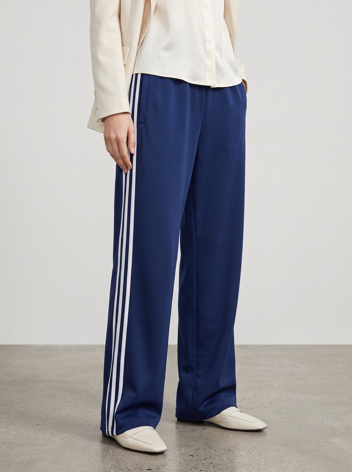 Pantalon de jogging Sandra à rayures - Bleu foncé