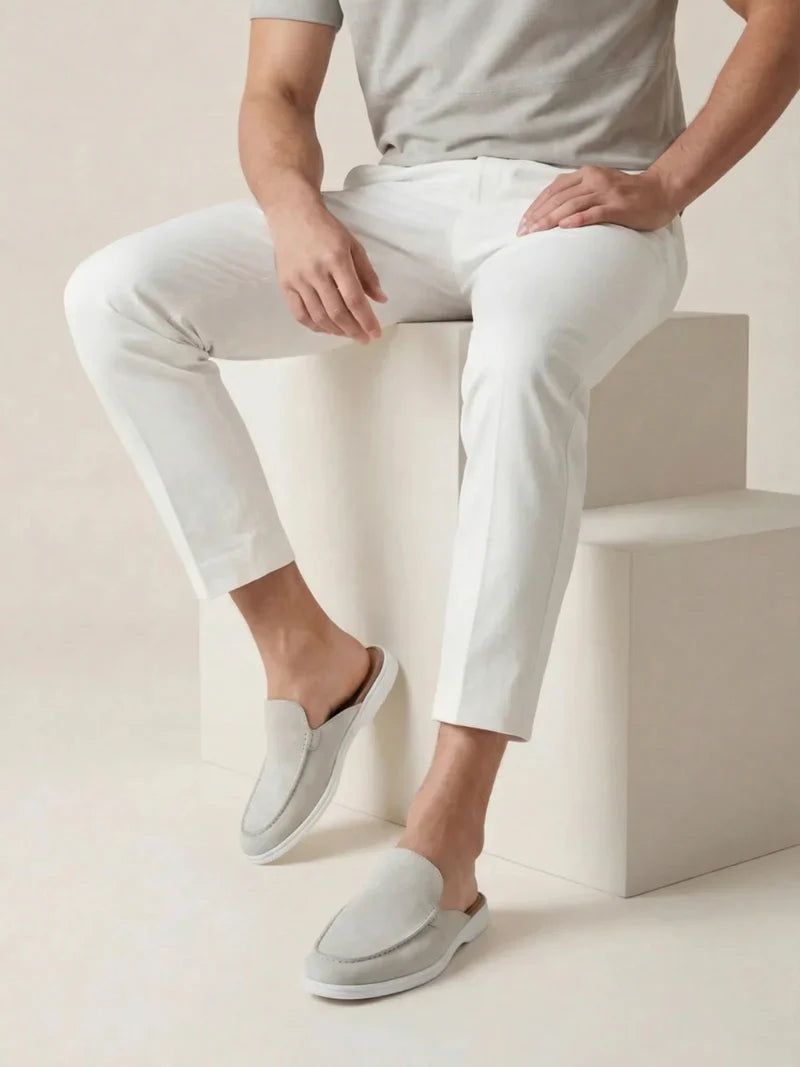 Mule Monaco blanc — profil