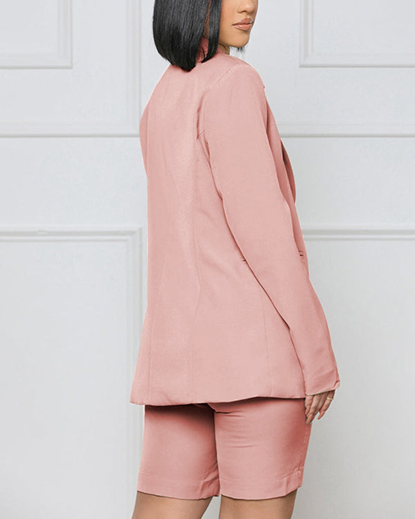 Ensemble Blazer Décontracté et Short Citadin 2 Pièces
