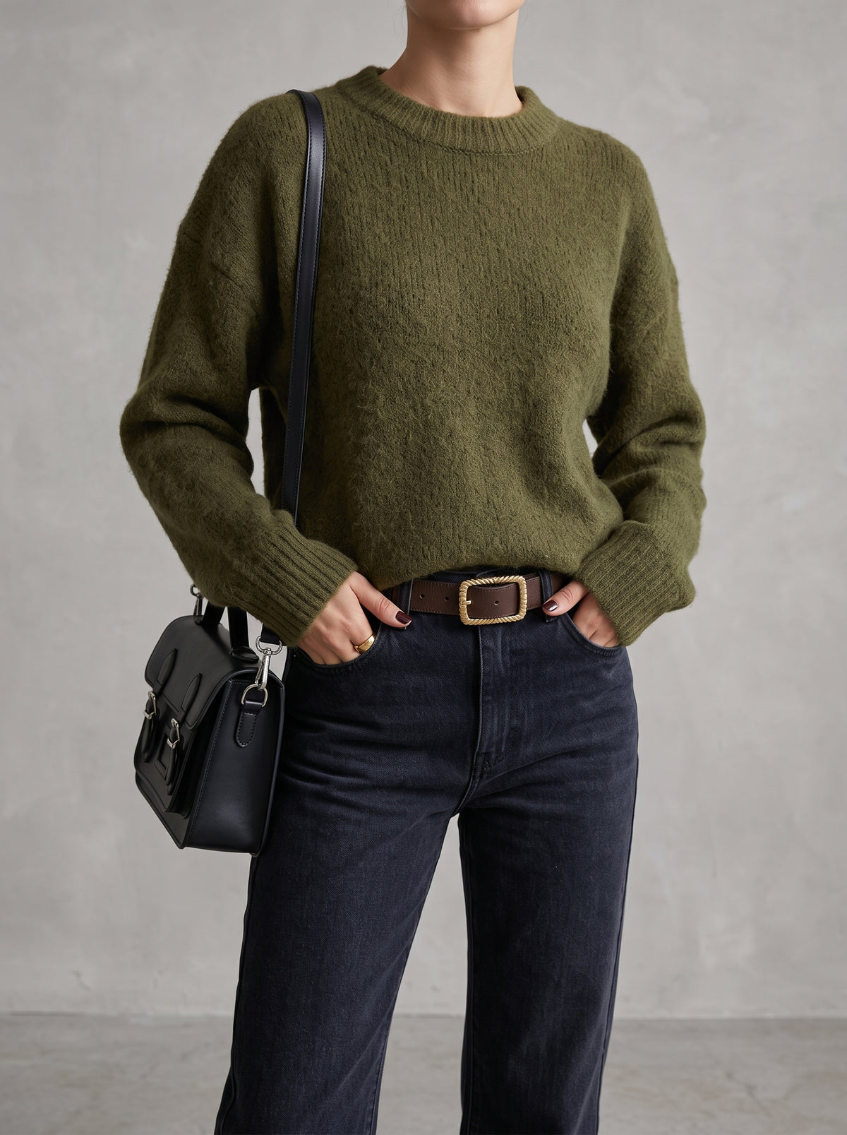Angela Ribbed Knit Jumper - Green