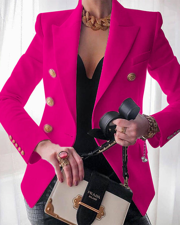 Tailleur Blazer Croisé Décontracté