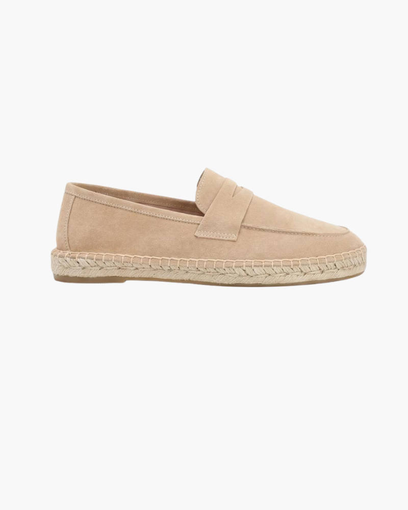 Espadrille Riviera en suède beige — vue principale