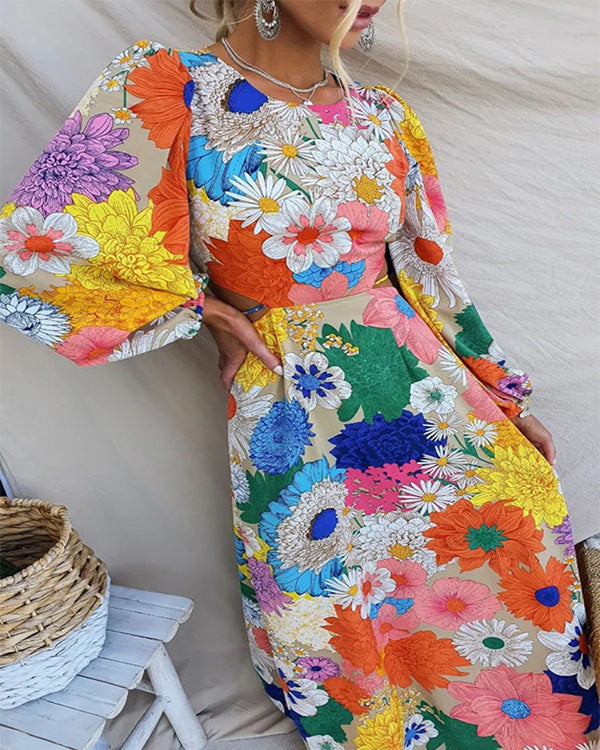 Robe Longue Ligne A Fleurie