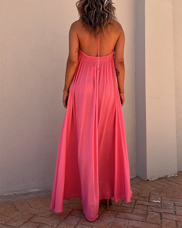 Robe Longue de Fête, Ruban Doré, Lacets