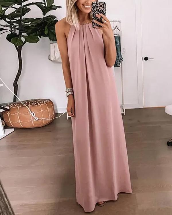 Robe Longue de Soirée, Col Halter