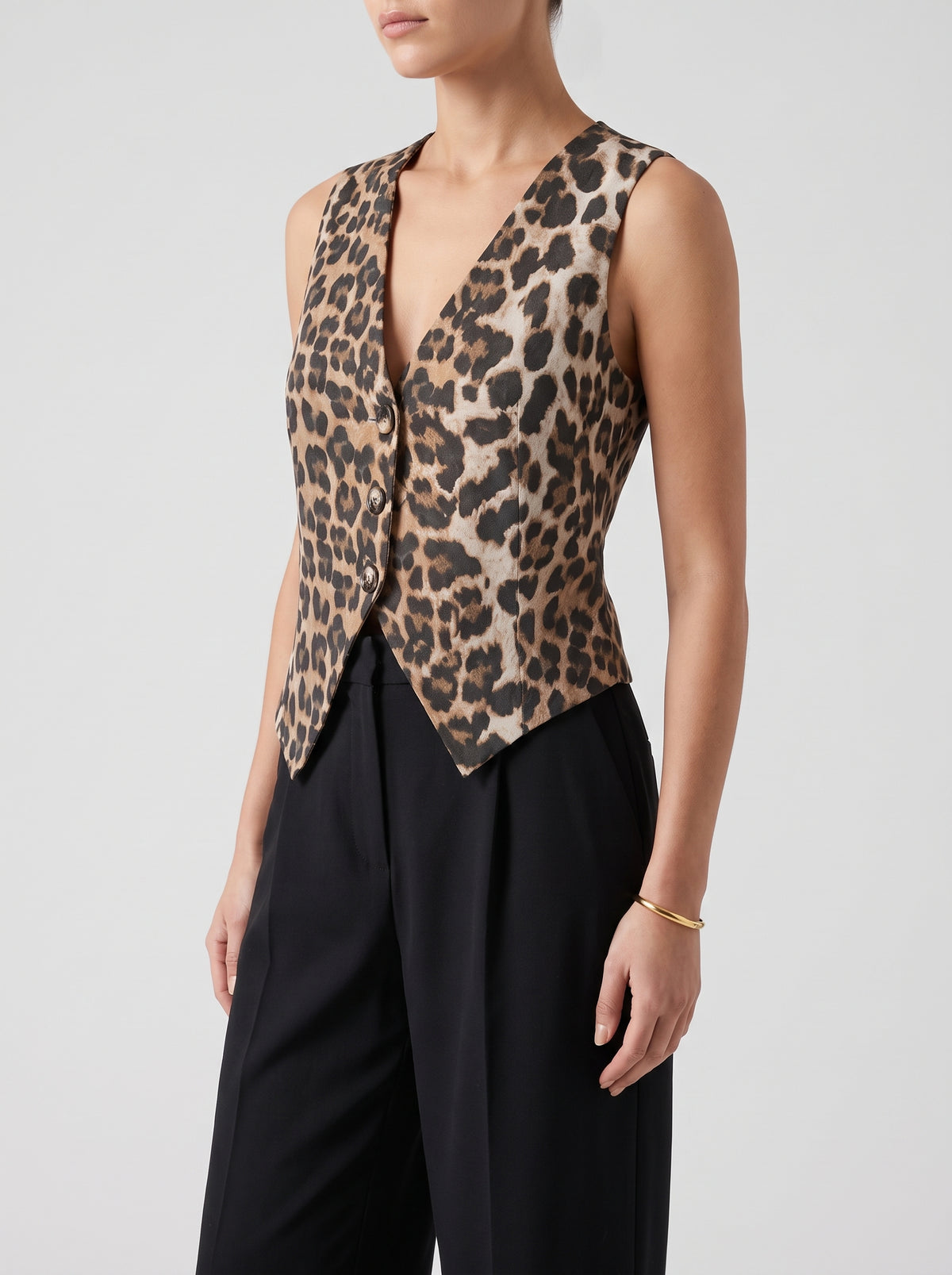 Bianca Leopard Print Waistcoat