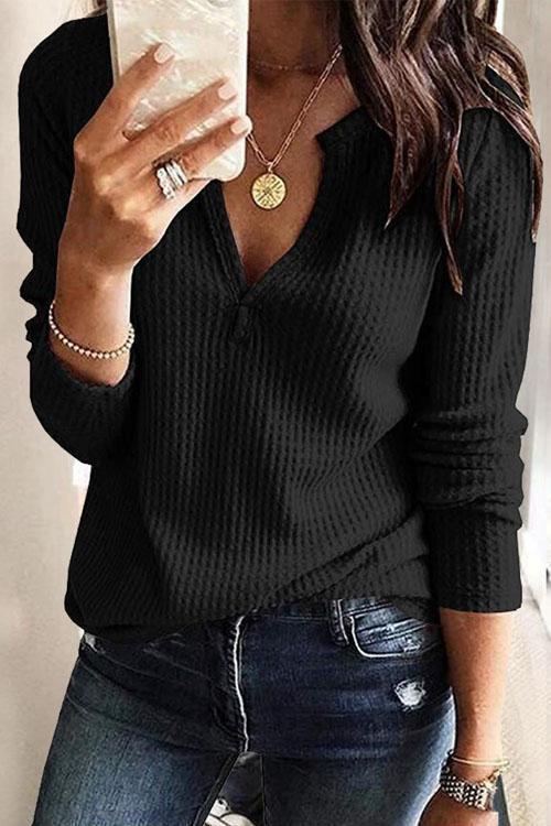 T-Shirt Doux et Confortable, Col en V