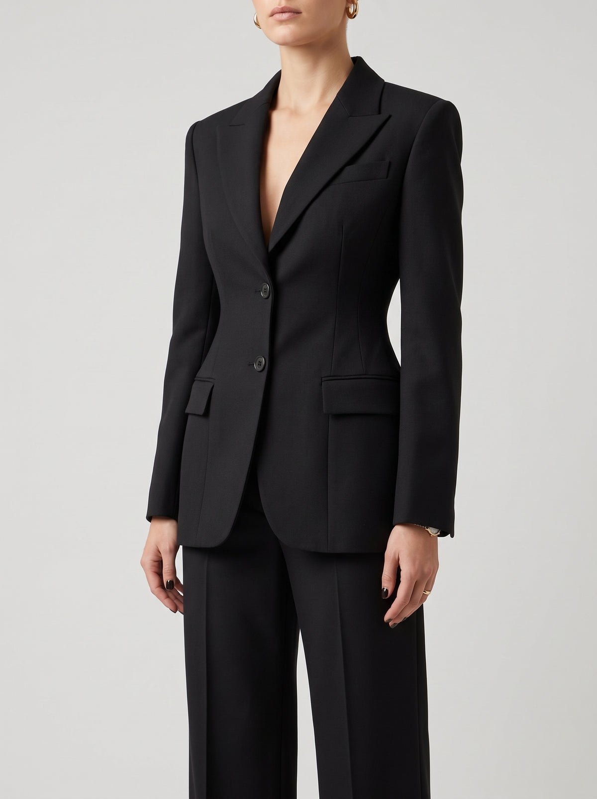 Greta Fitted Blazer - Black