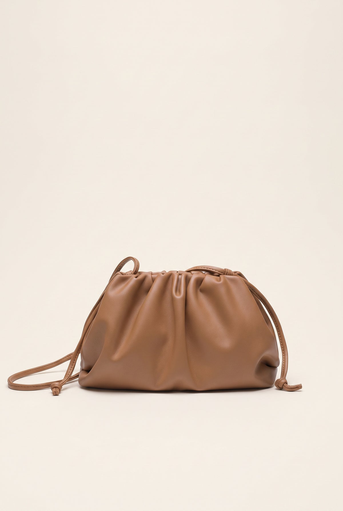 Bellina Faux Leather Crossbody Bag — Khaki