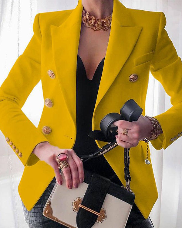 Tailleur Blazer Croisé Décontracté