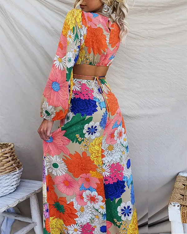 Robe Longue Ligne A Fleurie