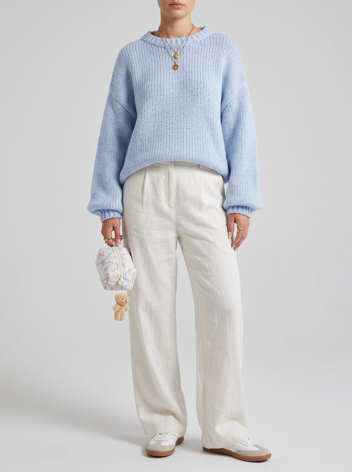 Zariah Loose Knit Jumper - Blue