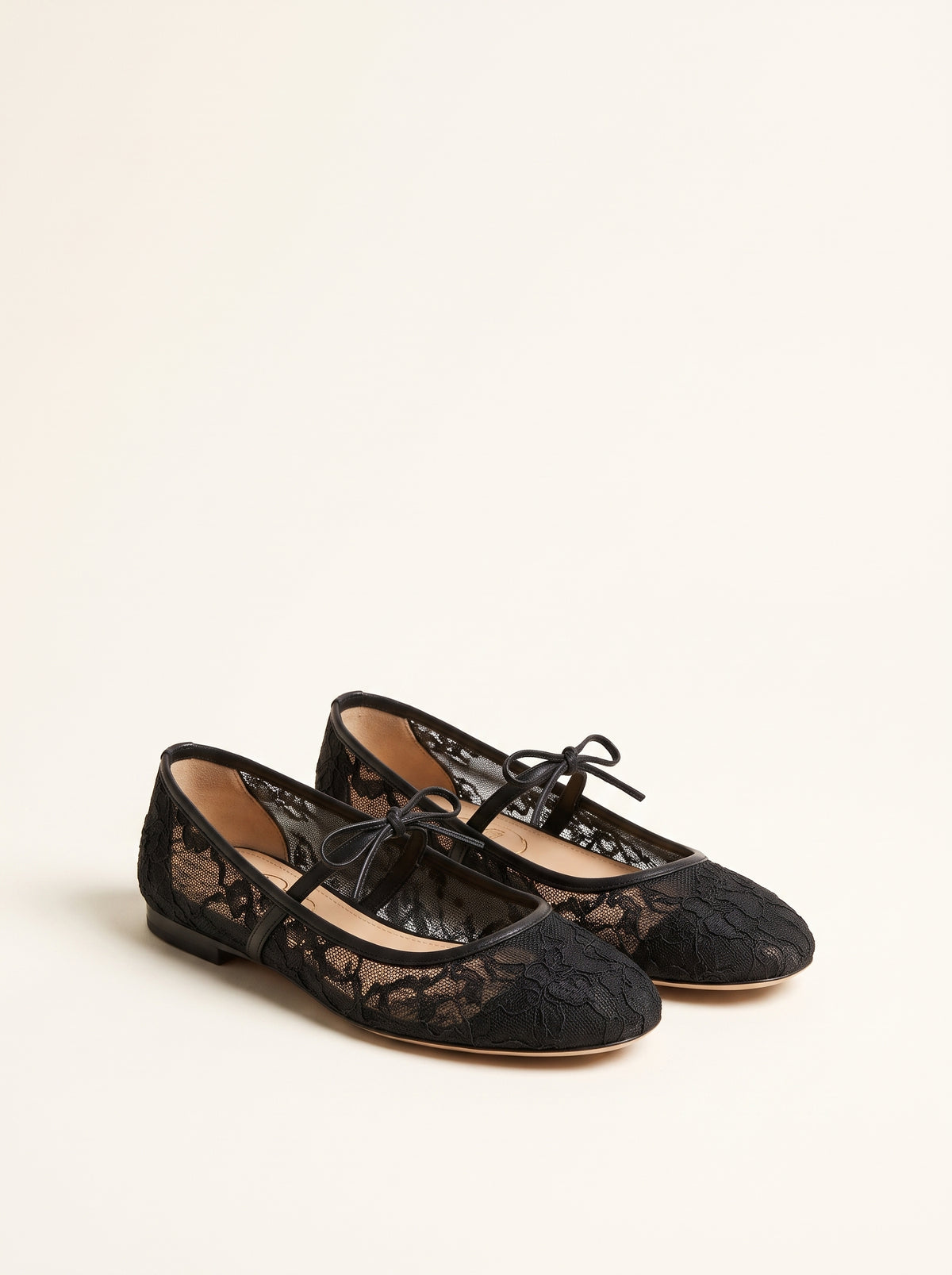 Ballerines Saskia en résille brodée à nœud