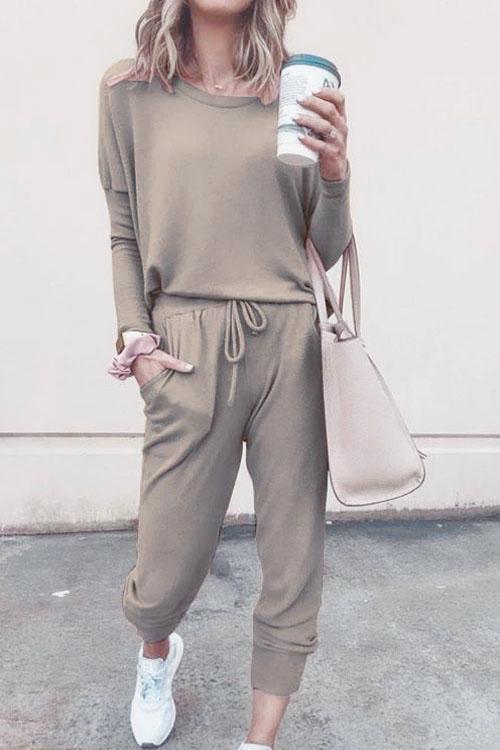 Ensemble T-Shirt et Pantalon Confortable, 2 Pièces
