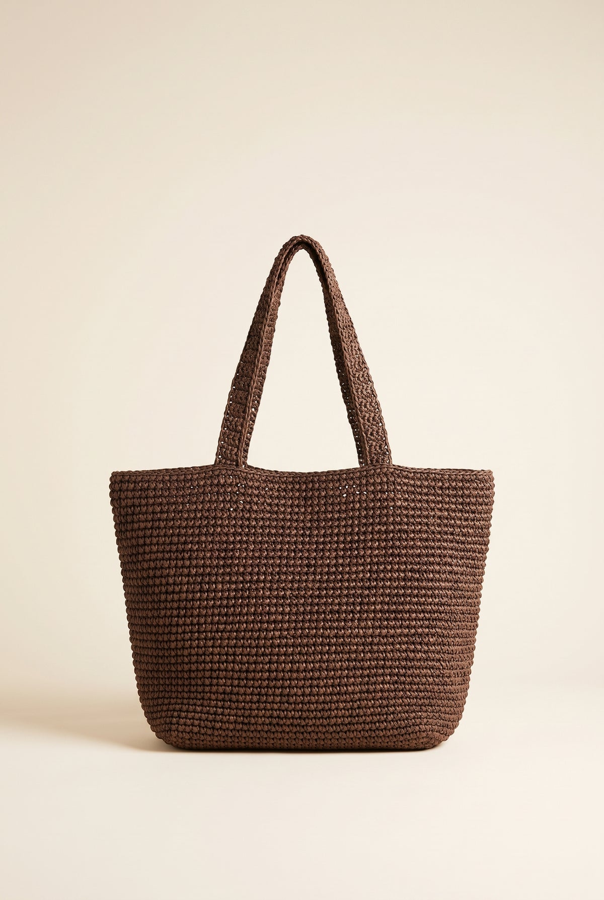 Sac porté épaule Morgan en maille douce - Marron foncé