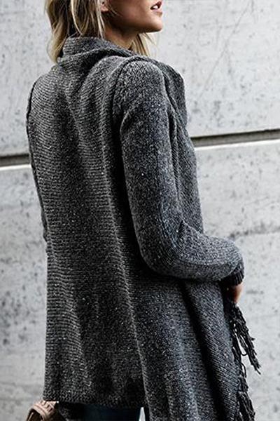 Pull Asymétrique, Col Bénitier, à Pompons