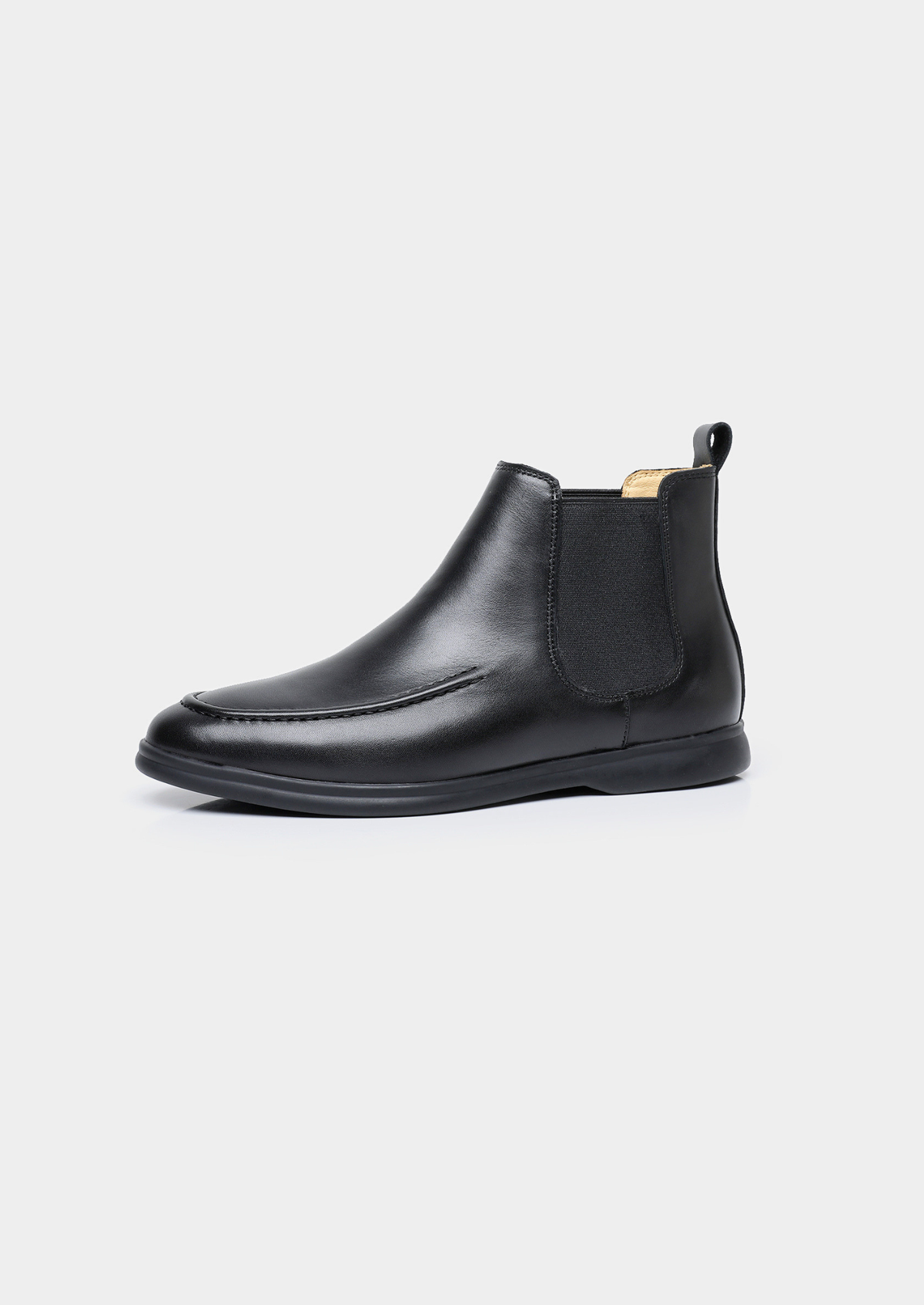 Bottine Chelsea en cuir noir