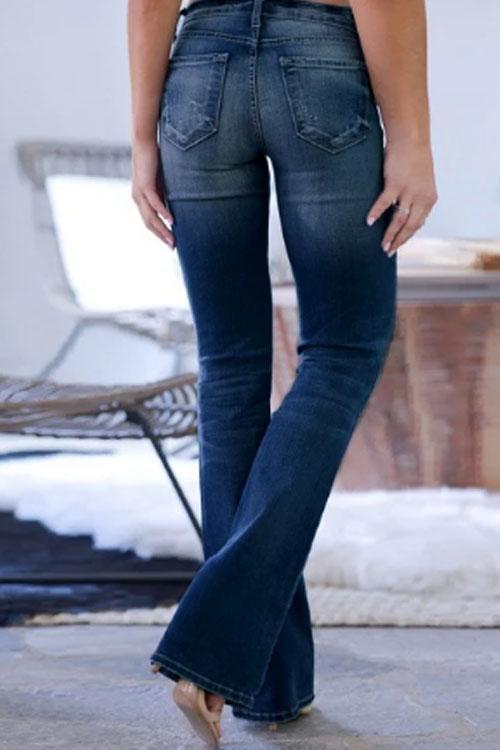 Jean Taille Basse Extensible Style 70's