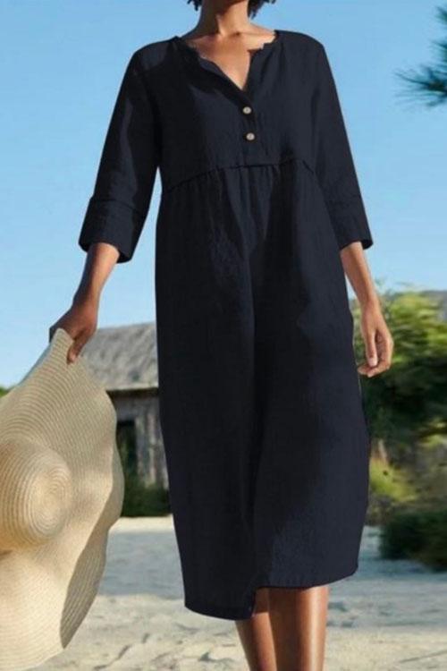 Robe Extra-Douce en Coton et Lin