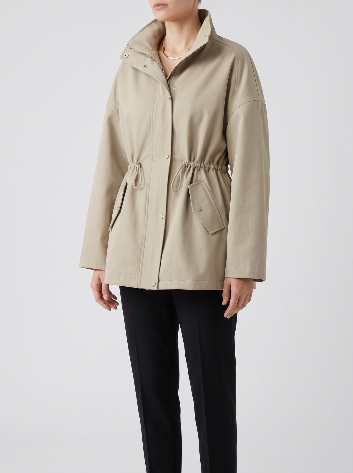 Trench Eva à taille coulissée - Beige