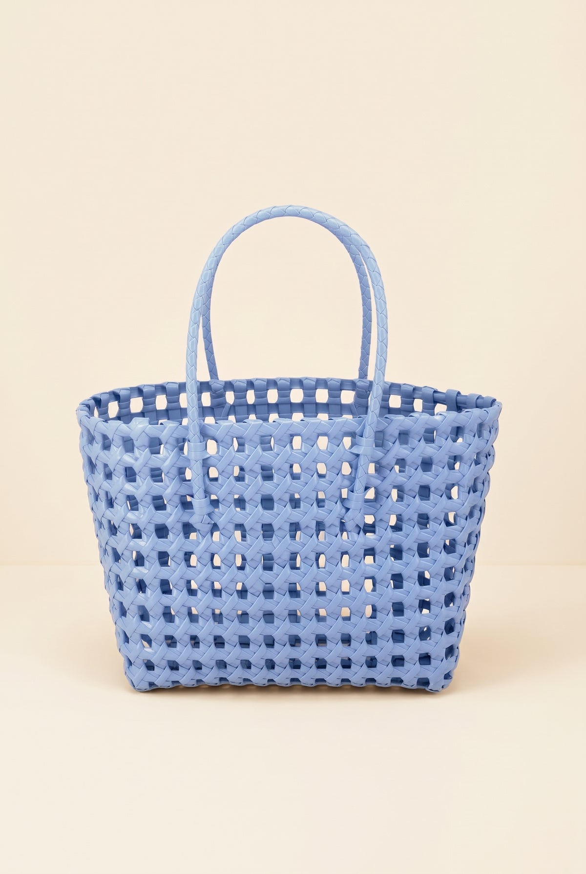 Cabas Cresta à tressage ajouré - Bleu clair